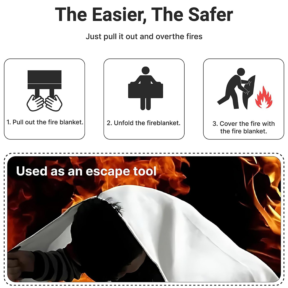 Fire Blanket 1/1.2/2M Easy & Q - Fire Blanket Kitchen review and price