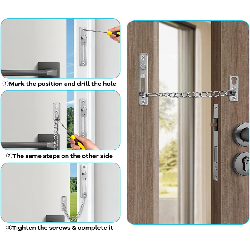 Stainless Steel Door Chain Loc - Security Chain Door review and price